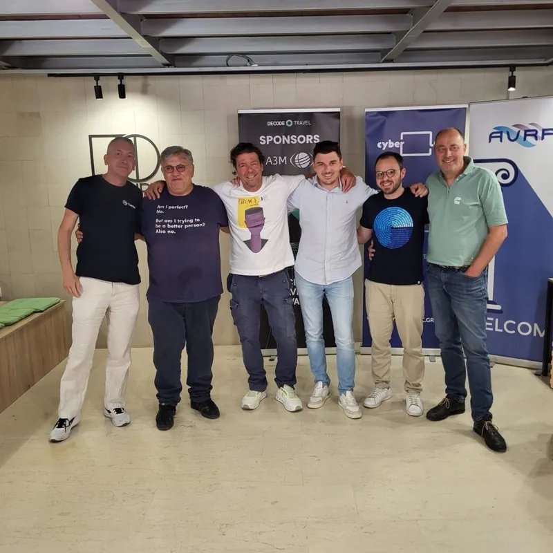 The jury with Michele Ruberl and Sam Jaarsma of Chain4Travel