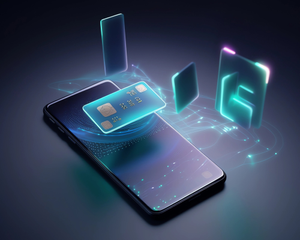 Payment money sending digital super realistic
